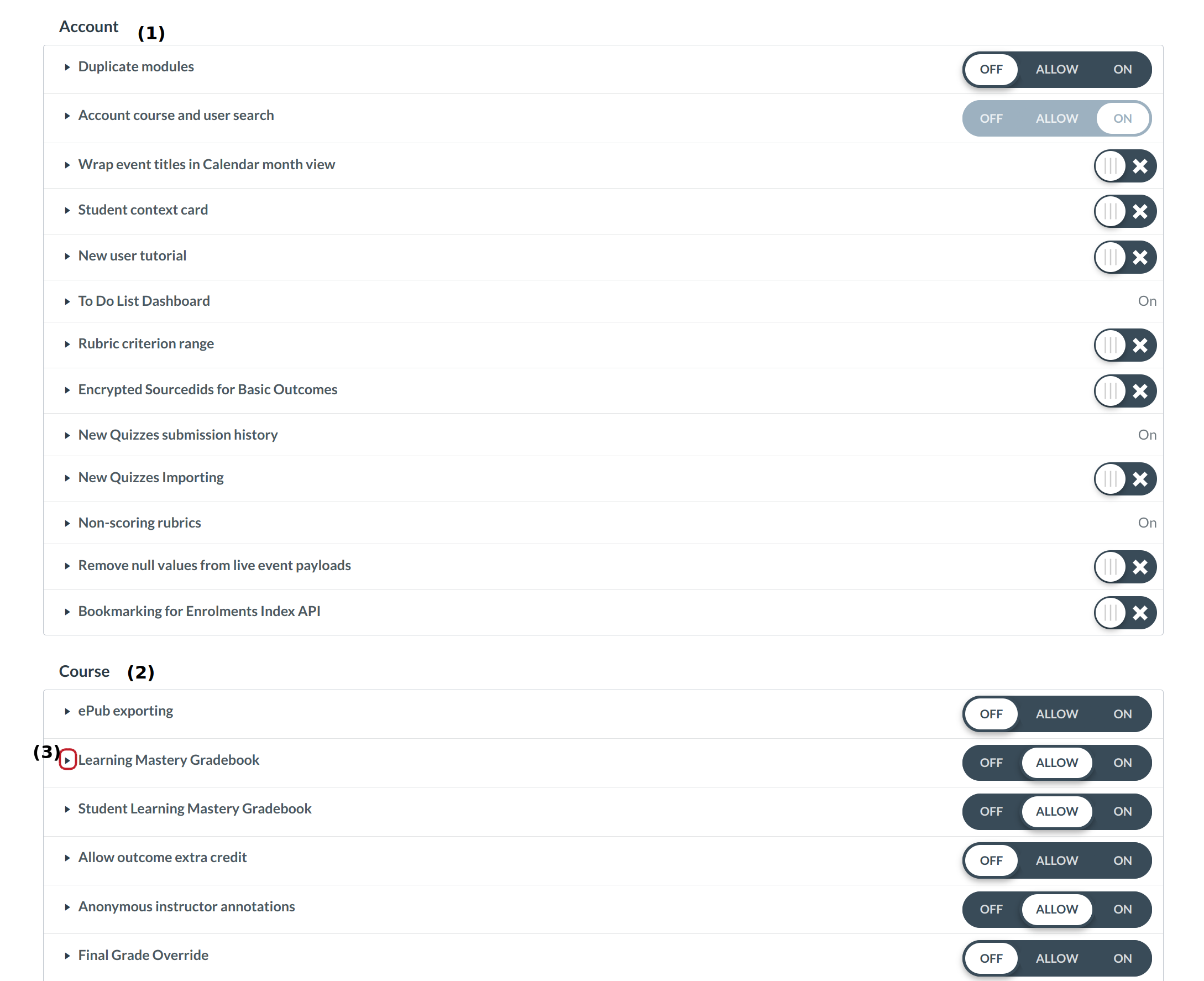 View Types of Features