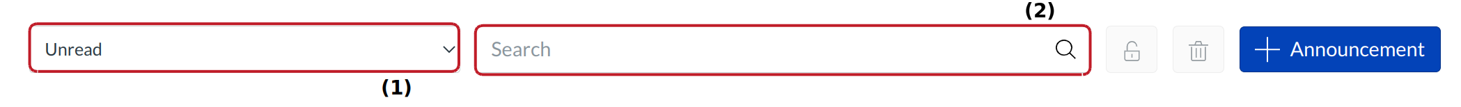 Filter Announcements