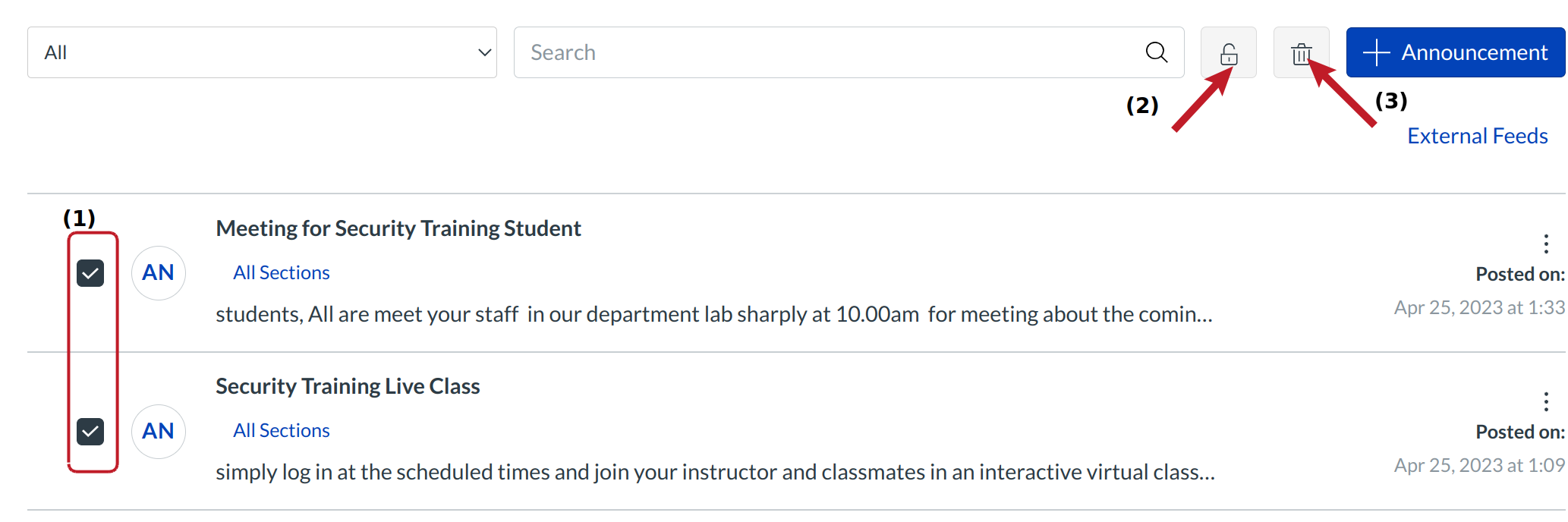 Perform Bulk Actions