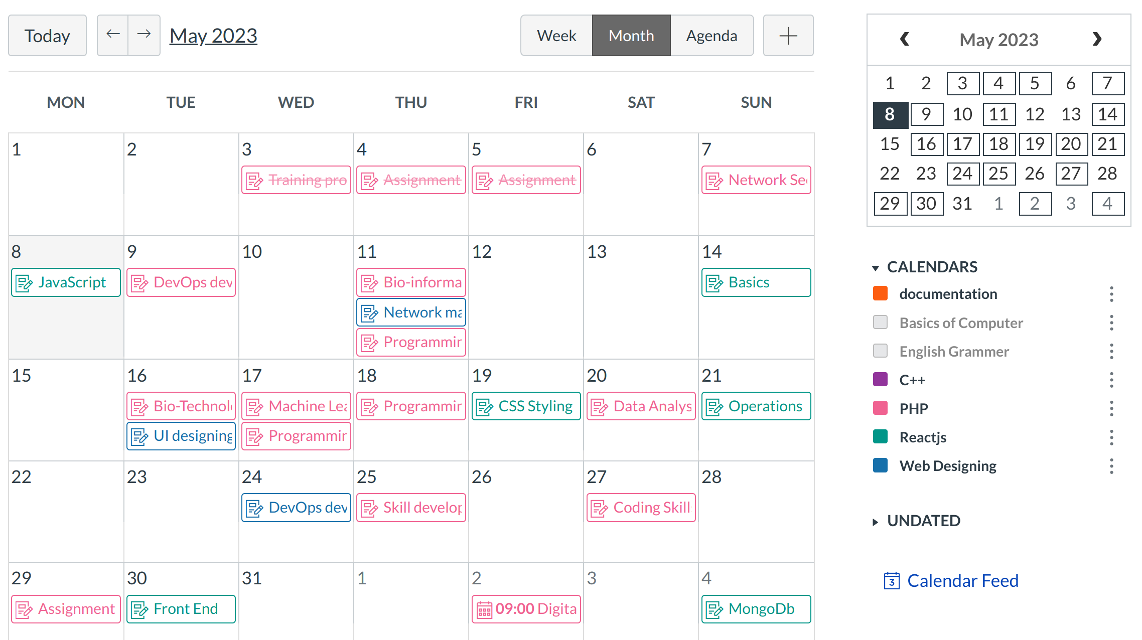 View Calendar