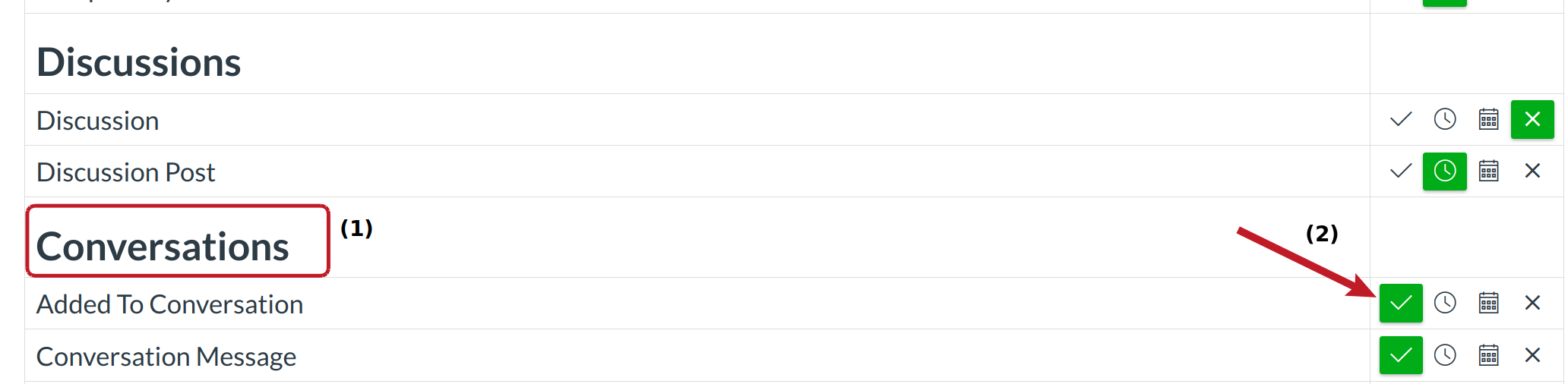 Set Conversations Notification Preference