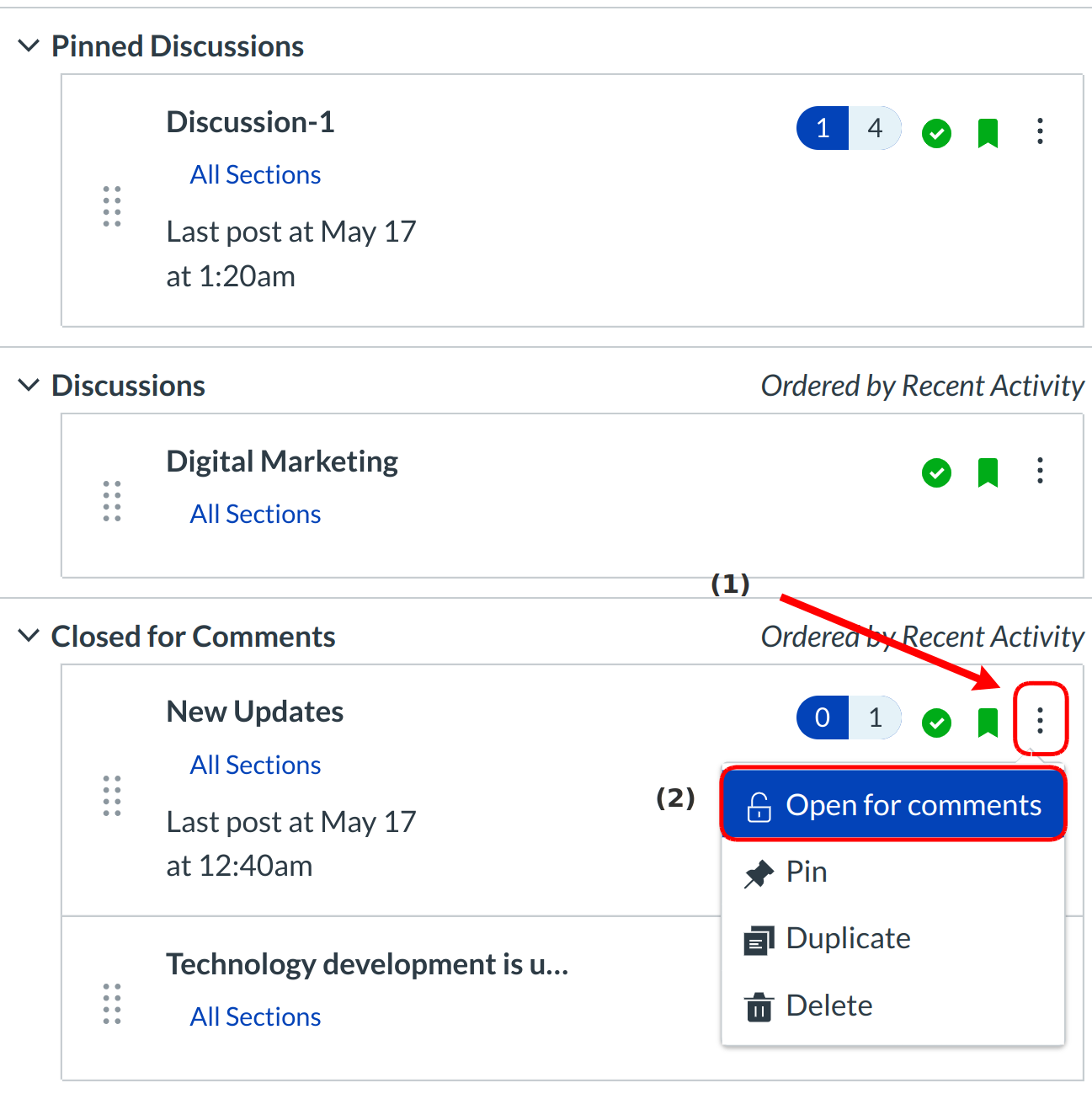 Re-Open for Comments