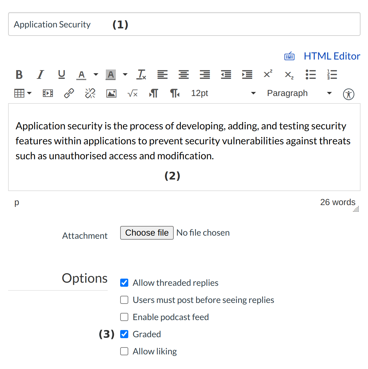 Create New Discussion