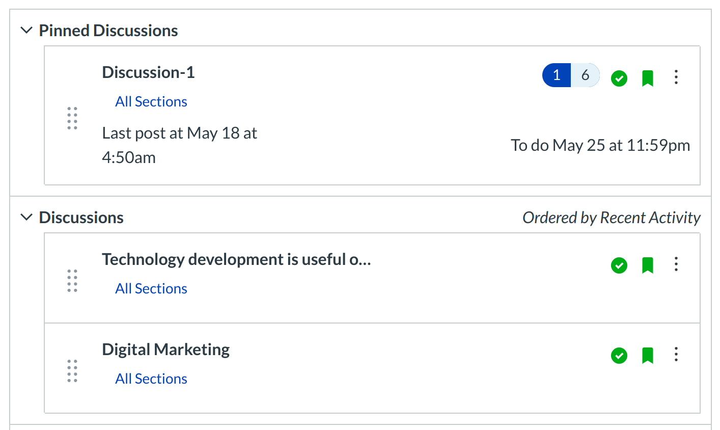 Pin Discussion by Dragging