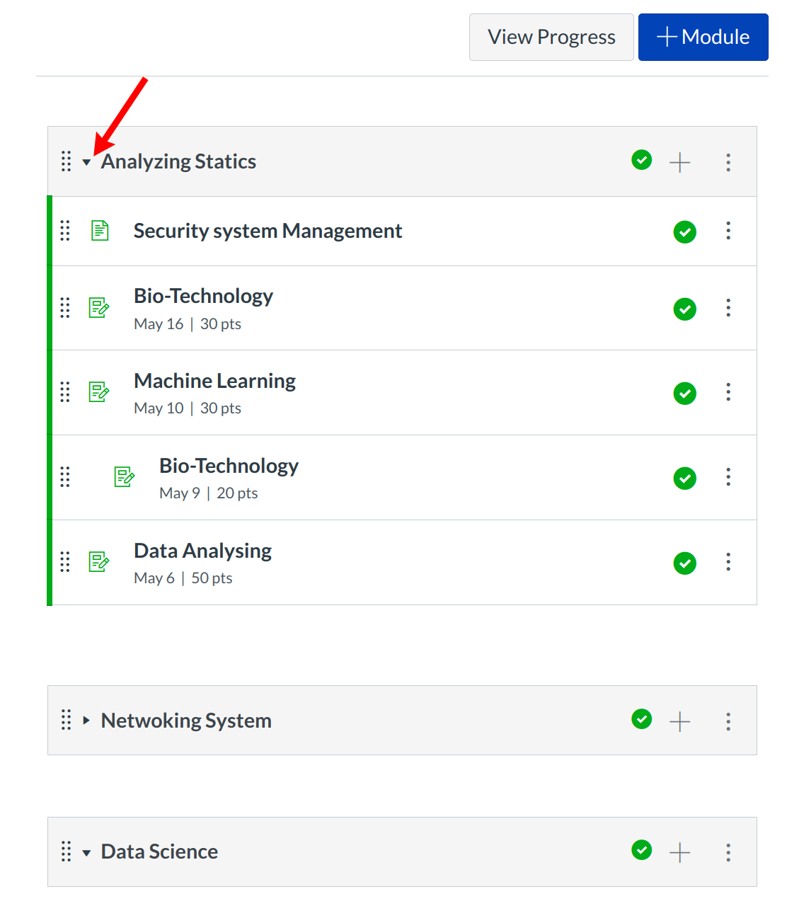 Collapse Module Contents