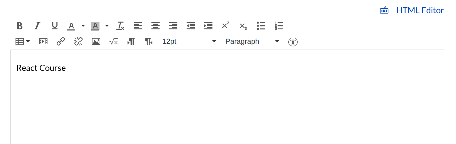 Open Rich content Editor