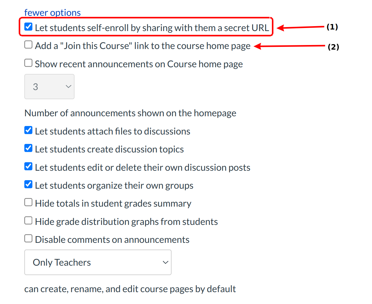 Enable self enrollment