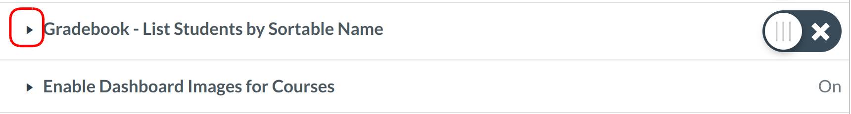 View types of feature