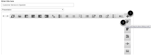 Step 2: Click on the Dialog Cards Component Icon