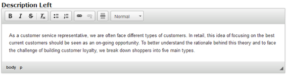 Step 3: Add Description Left