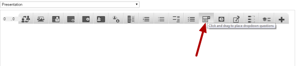 Step 2: Click on the Dropdown Questions Component Icon