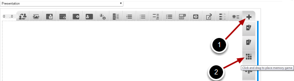 Step 2: Click on the Memory Game Component Icon