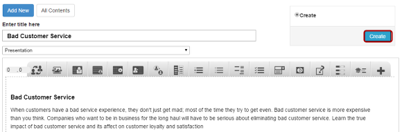 Step 8: Click the Create Button