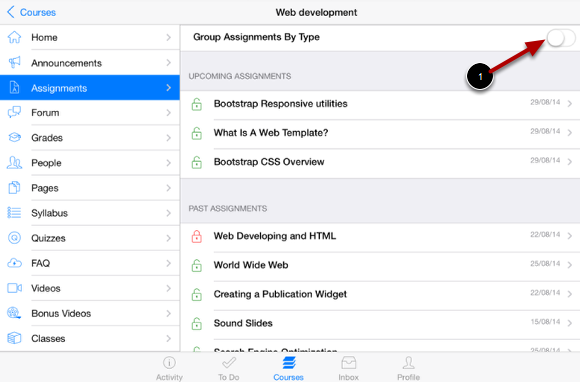 View Group Assignments by Type