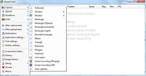 View Capture Options